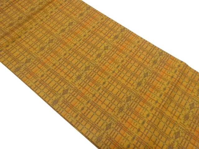 JAPANESE NAGOYA OBI / WOVEN ABSTRACT GRID